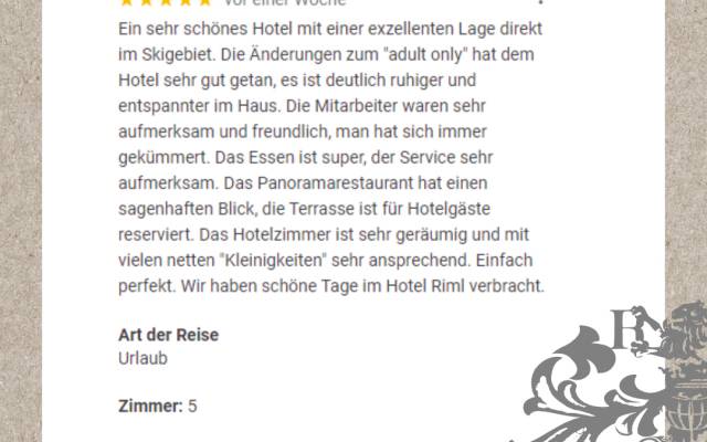 Bewertungen – Hotel Riml Obergurgl-Hochgurgl