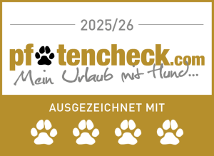 Uralub mit Hund - Auszeichnung pfotencheck.com